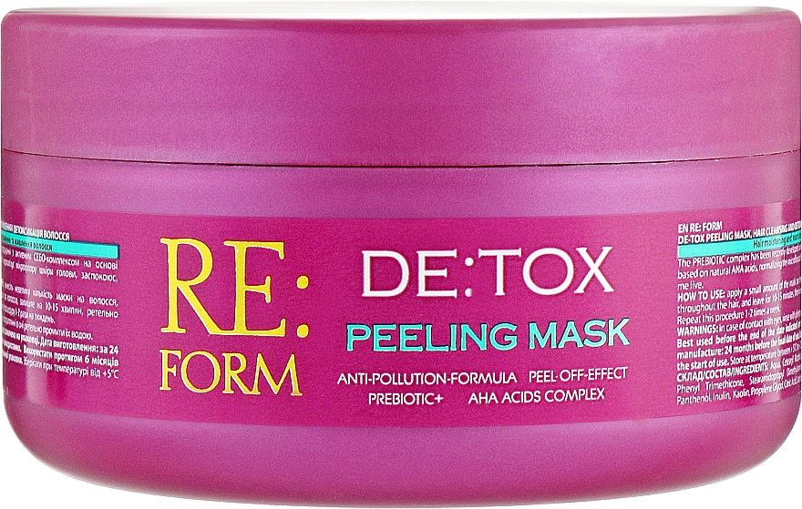 Oczyszczająca maska peelingująca do włosów - Re:form De:tox Peeling Mask — Zdjęcie N2