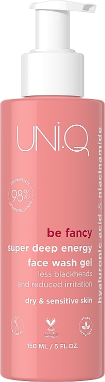 Żel oczyszczający - UNI.Q be Fancy Super Deep Energy Face Wash Gel — Zdjęcie N1