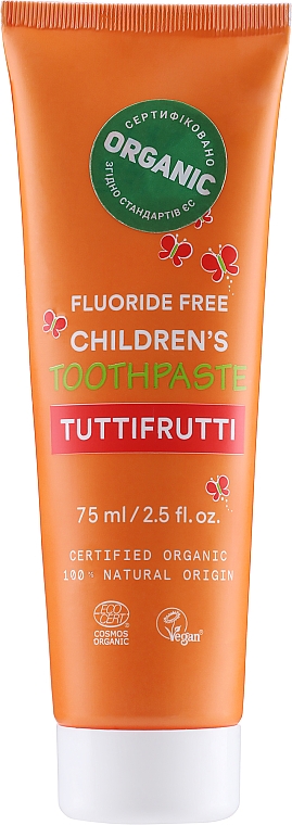 Organiczna pasta do zębów dla dzieci Wieloowocowa - Urtekram Children’s Toothpaste Tuttifrutti — Zdjęcie N1