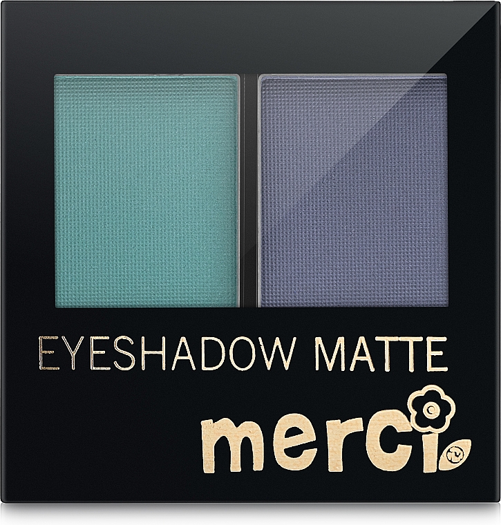 Matowy cień do powiek, podwójny - Merci Eyeshadow Matte — Zdjęcie N2