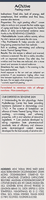 Rozświetlający peeling w kremie do twarzy na noc - Avene A-Oxitive Night Peeling Cream — Zdjęcie N3