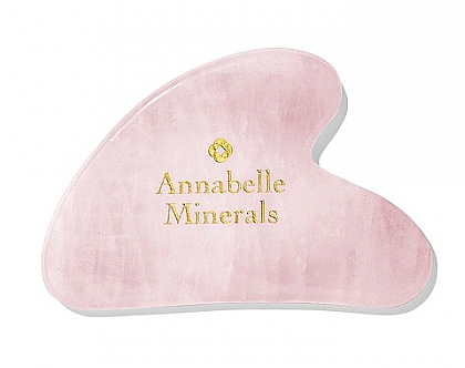 Płytka do masażu twarzy Gua Sha z różowego kwarcu - Annabelle Minerals — Zdjęcie N1