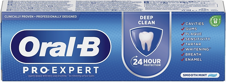 Głęboko oczyszczająca pasta do zębów - Oral-B Pro-Expert Deep Cleaning Toothpaste Smooth Mint — Zdjęcie N10