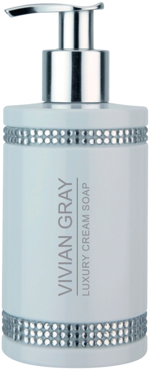 Mydło w płynie w eleganckim dozowniku - Vivian Gray White Crystals Luxury Cream Soap