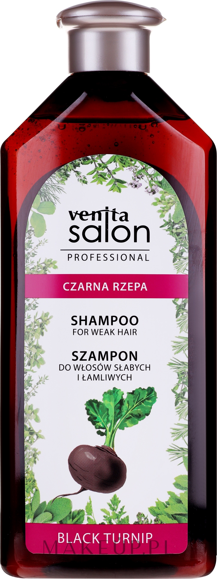 Szampon do włosów słabych i łamliwych Czarna rzepa - Venita Salon — Zdjęcie 500 ml