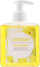 Bakteriobójcze mydło w płynie Cytryna i oliwka - Sodasan Citrus And Olive Liquid Soap — Zdjęcie N1
