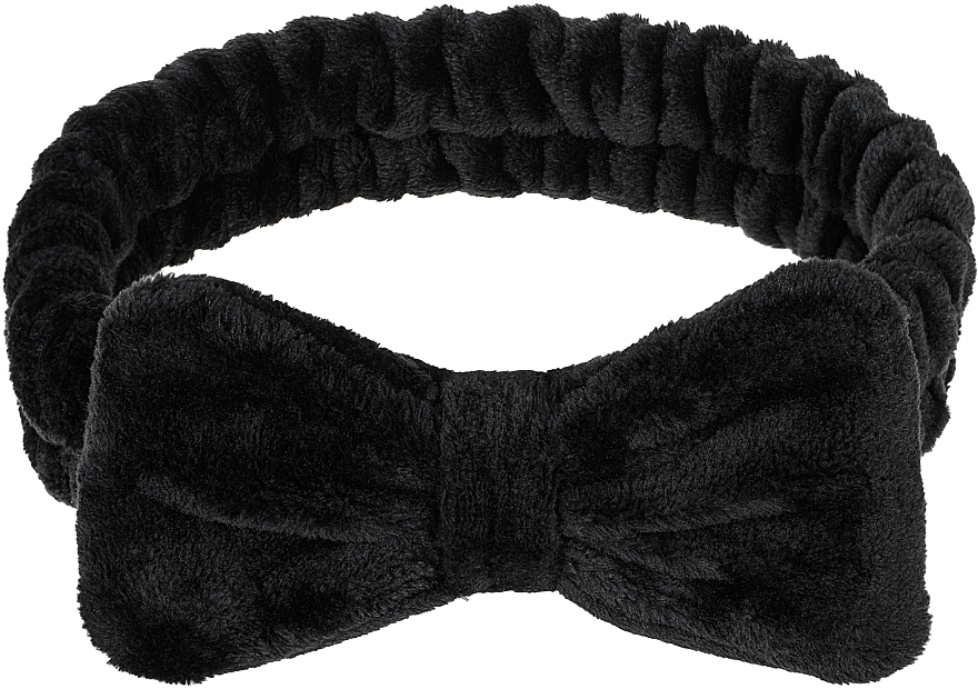Kosmetyczna opaska do włosów, czarna, Wow Bow - MAKEUP Black Hair Band — Zdjęcie N1