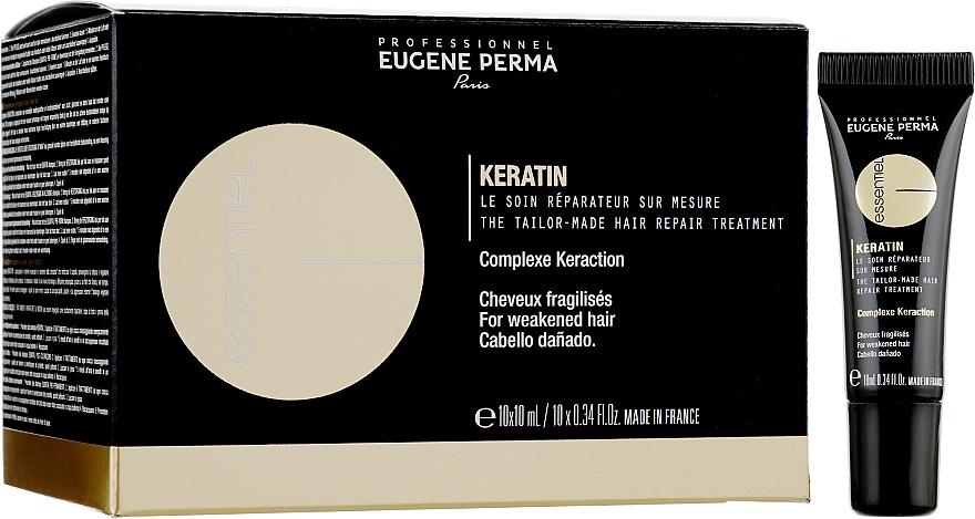 PRZECENA! Zabieg regenerujący do włosów zniszczonych - Eugene Perma Essentiel Keratin Complexe Keraction * — Zdjęcie N2