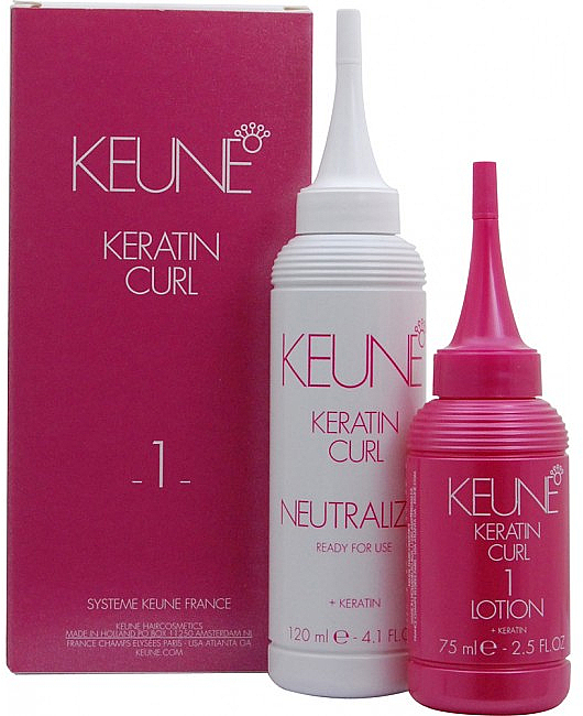 Keratynowy balsam do włosów - Keune Keratin Curl Lotion 1 + Neutralizer — Zdjęcie N1