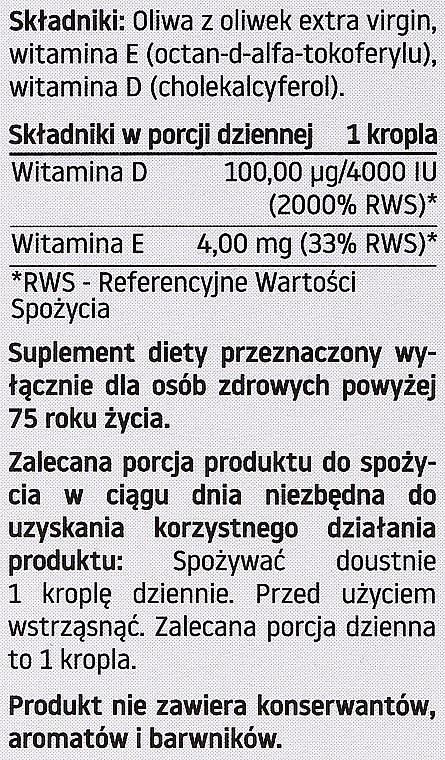Suplement diety D3-Vit 4000 IU z witaminą D i oliwą z oliwek - Pharmovit Clean label D3-Vit 4000 IU Oil Active — Zdjęcie N3