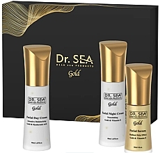 Zestaw - Dr.Sea Gift Gold Box 24 HR Daily (d/cr/50ml + n/cr/50ml + ser/30ml) — Zdjęcie N1