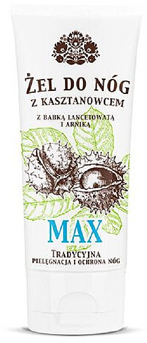 Żel do nóg z kasztanowcem, babką lancetowatą i arniką - MaXmedical MAX — Zdjęcie N1