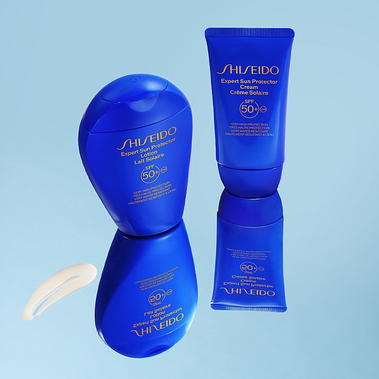 PRZECENA! Krem nawilżający do twarzy i ciała z ochroną przeciwsłoneczną SPF 50 - Shiseido Sun Expert Protection Face and Body Lotion SPF50 * — Zdjęcie N8