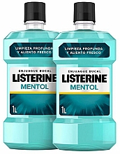 Kup Zestaw - Listerine Mentol (mouthwash/1000ml + mouthwash/1000ml)