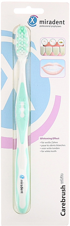 Szczoteczka do zębów - Miradent Carebrush Toothbrush White Green — Zdjęcie N1