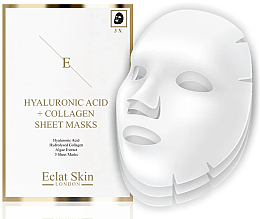 Zestaw - Eclat Skin London Hyaluronic Acid & Collagen (f/mask/2x3pcs) — Zdjęcie N2