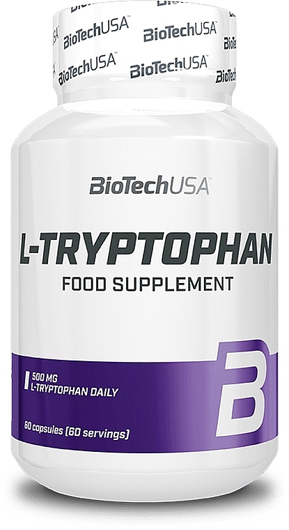 Aminokwasy L-tryptofan, 500 mg - BiotechUSA L-Tryptophan — Zdjęcie N1