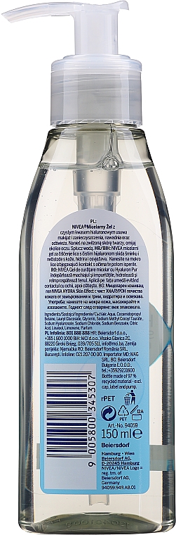 Micelarny żel do mycia twarzy - Nivea Hydra Skin Effect Micellar Wash Gel — фото N2