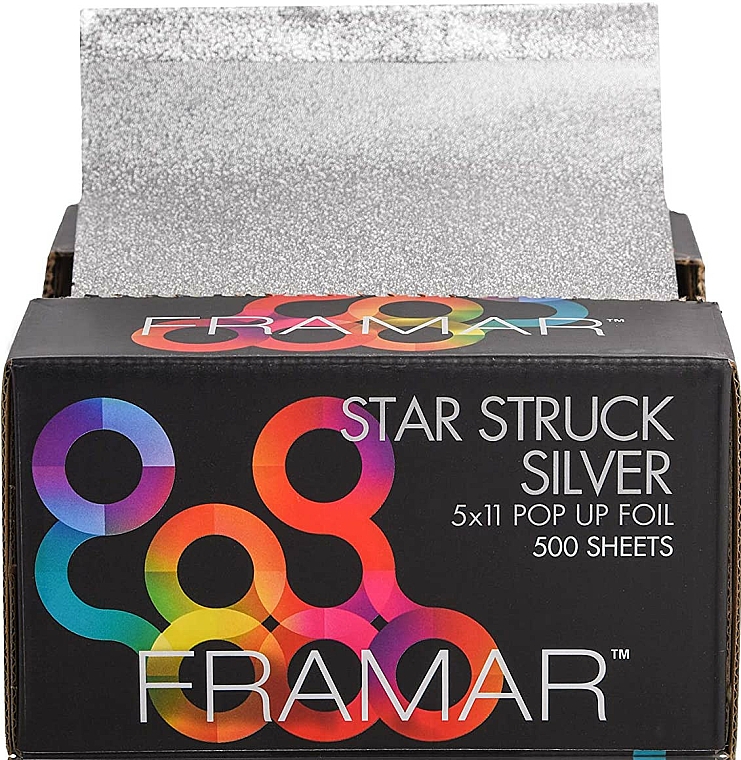 Folia fryzjerska 12.7 x 27.9 cm - Framar Star Struck Silver — Zdjęcie N1