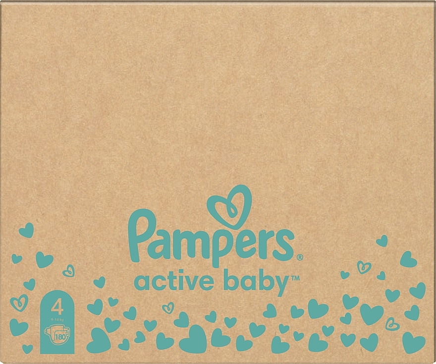 Pampers Active Baby Maxi 4 pieluchy (9-14 kg), 180 szt. - Pampers — Zdjęcie N7