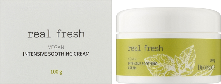 Krem do twarzy - Deoproce Real Fresh Vegan Intensive Soothing Cream — Zdjęcie N2
