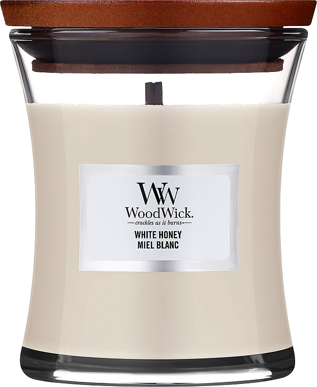 PRZECENA! Świeca zapachowa w szkle - WoodWick Hourglass Candle White Honey * — Zdjęcie N1