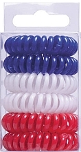 Kup Plastikowe gumki do włosów Anti Ziep, 5 cm, niebieska + biała + czerwona - Titania