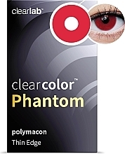 Kolorowe soczewki kontaktowe Red Vampire, 2 sztuki - Clearlab ClearColor Phantom — Zdjęcie N2