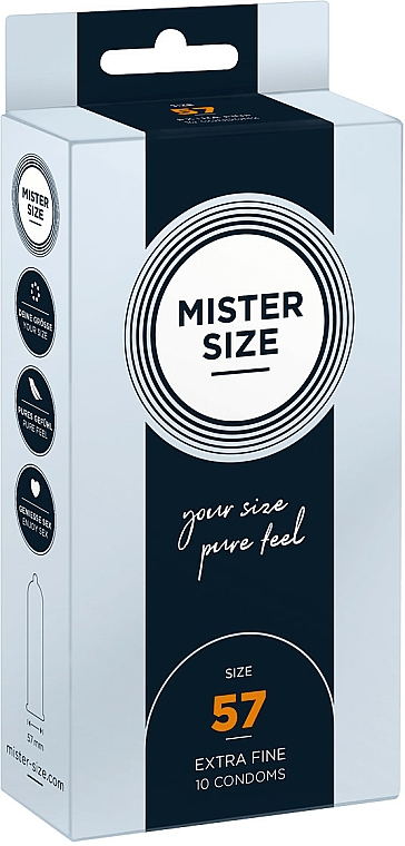 Prezerwatywy lateksowe, rozm. 57, 10 szt. - Mister Size Extra Fine Condoms — Zdjęcie N1