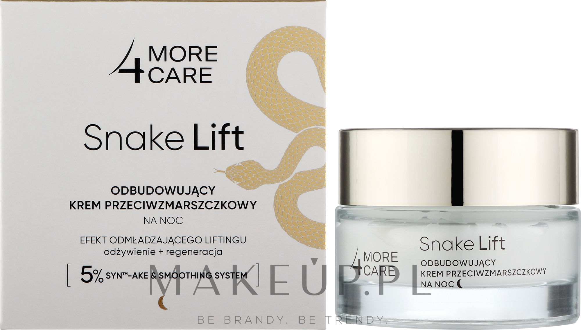 Rewitalizujący krem ​​do twarzy na noc - More4Care Snake Lift Rebuilding Anti-Wrinkle Night Cream — Zdjęcie 50 ml