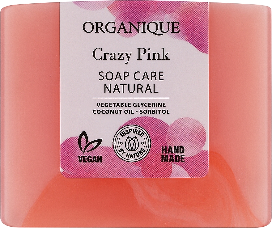 Naturalne mydło odżywcze - Organique Soap Care Natural Crazy Pink — Zdjęcie N1