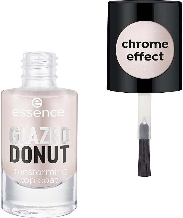 Top coat do paznokci z efektem chromu - Essence Glazed Donut Transforming Top Coat — Zdjęcie N1
