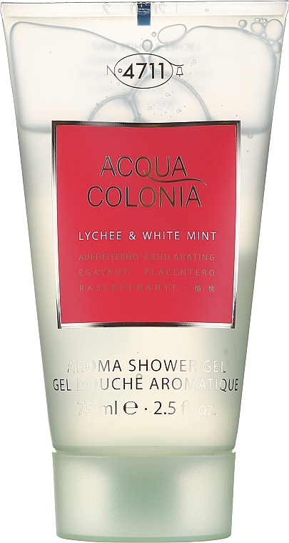 Maurer & Wirtz 4711 Aqua Colognia Lychee & White Mint - Zestaw (edc 50 ml + sh/gel 75 ml) — Zdjęcie N4
