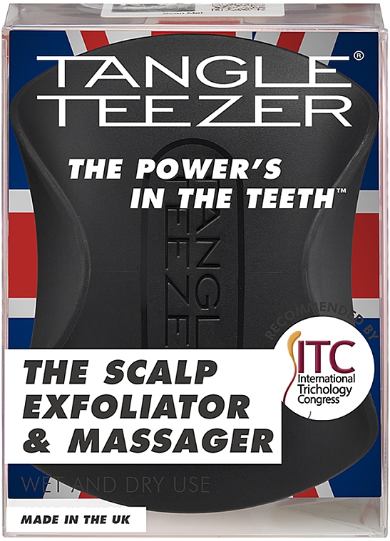 Złuszczająca szczotka do skóry głowy - Tangle Teezer The Scalp Exfoliator & Massager Onyx Black