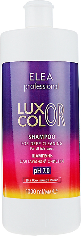 Szampon do głębokiego oczyszczania włosów i skóry głowy - Elea Professional Luxor Color