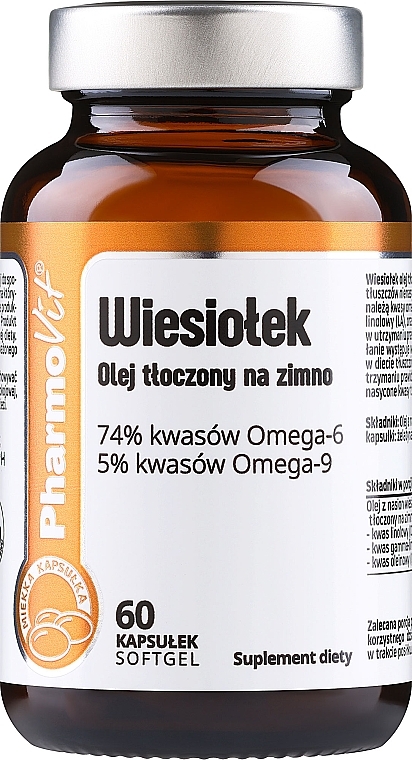 Suplement diety Olej z wiesiołka, 60 szt. - Pharmovit Clean Label — Zdjęcie N1