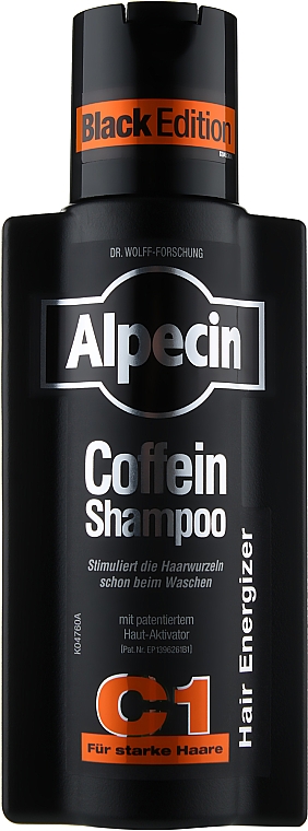 Szampon z kofeiną na wypadanie włosów dla mężczyzn - Alpecin C1 Caffeine Shampoo Black Edition