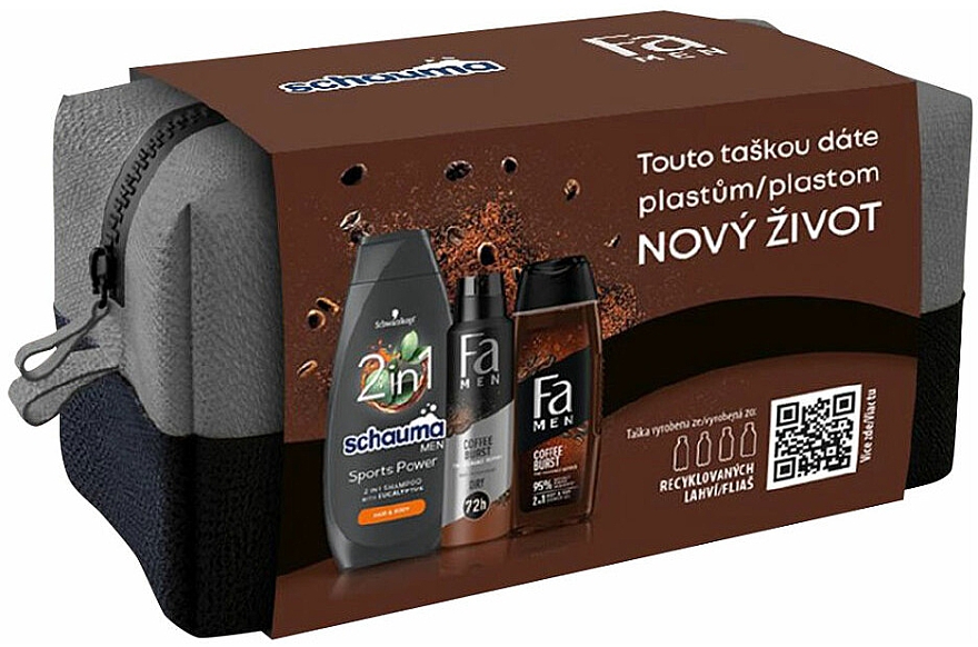 Zestaw - Fa & Schauma Men Bag (sh/gel/250ml + deo/150ml + shampoo/400ml) — Zdjęcie N1