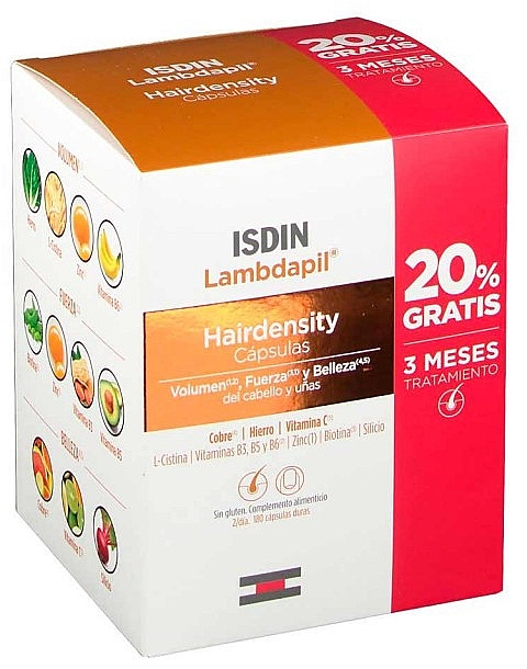 Suplement diety Na wzrost i objętość włosów - Isdin Lambdapil Hairdensity — Zdjęcie N1