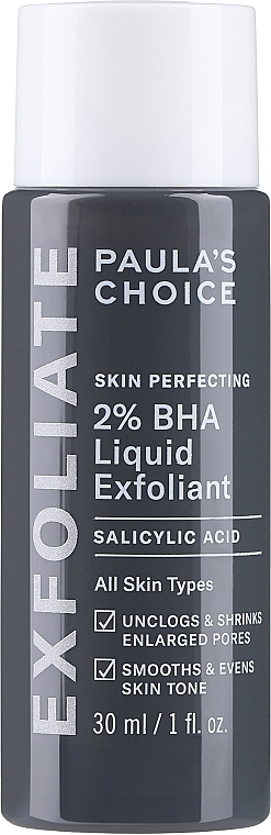 Tonik do twarzy z kwasem salicylowym 2% - Paula's Choice Skin Perfecting 2% BHA Liquid Exfoliant Travel Size — Zdjęcie N1