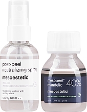 Zestaw "Peeling migdałowy 40% - Mesoestetic Mesopeel Mandelic Peel 40% (acid/peel/50ml + neutralizator/50ml) — Zdjęcie N2