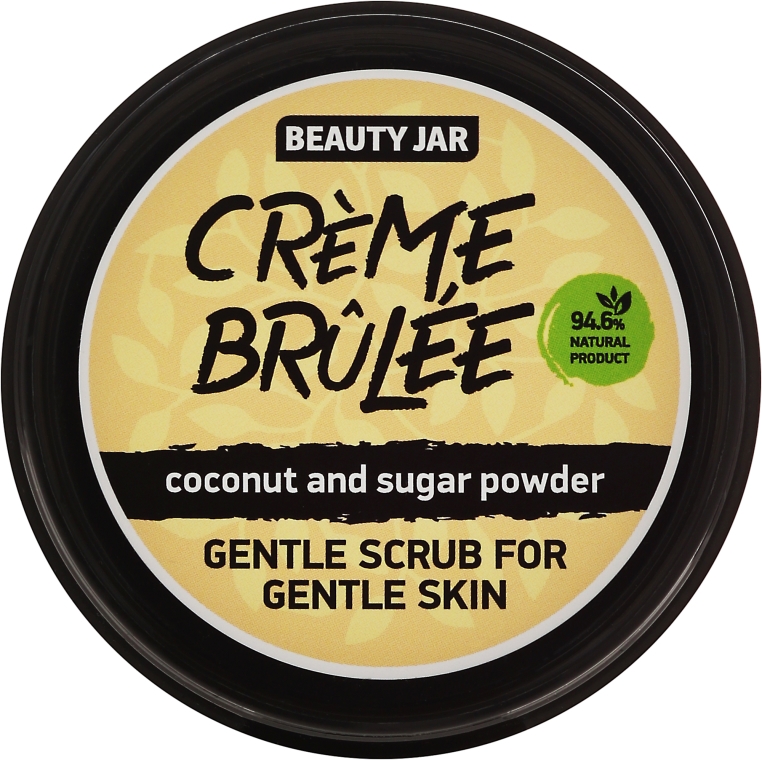 Delikatny scrub do twarzy do skóry delikatnej Crème brûlée - Beauty Jar Coconut And Sugar Powder Gentle Scrub