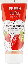 Peeling pod prysznic Truskawka i Chia - Fresh Juice Superfood Strawberry & Chia — Zdjęcie N1