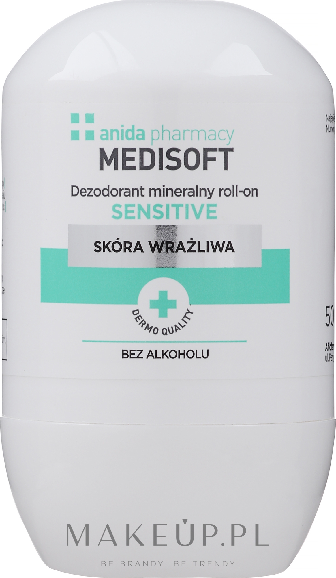 Hipoalergiczny dezodorant mineralny do skóry wrażliwej - Anida Medisoft Sensitive — Zdjęcie 50 ml