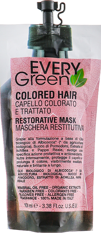 Maska wzmacniająca do włosów farbowanych - EveryGreen Colored Hair Restorative Mask — Zdjęcie N1