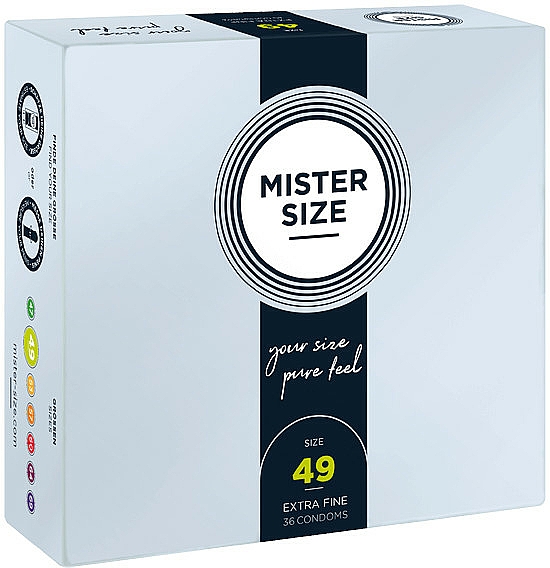 Prezerwatywy lateksowe, rozm. 49, 36 szt. - Mister Size Extra Fine Condoms — Zdjęcie N1