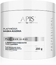 Platynowa maska algowa z tripeptydem miedzi i niacynamidem - APIS Professional Platinum Gloss Platinum Algae Mask — Zdjęcie N1