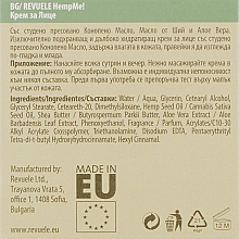 Probiotyczny krem do twarzy - Revuele Hemp Me! Face Cream With Cold Pressed — Zdjęcie N3