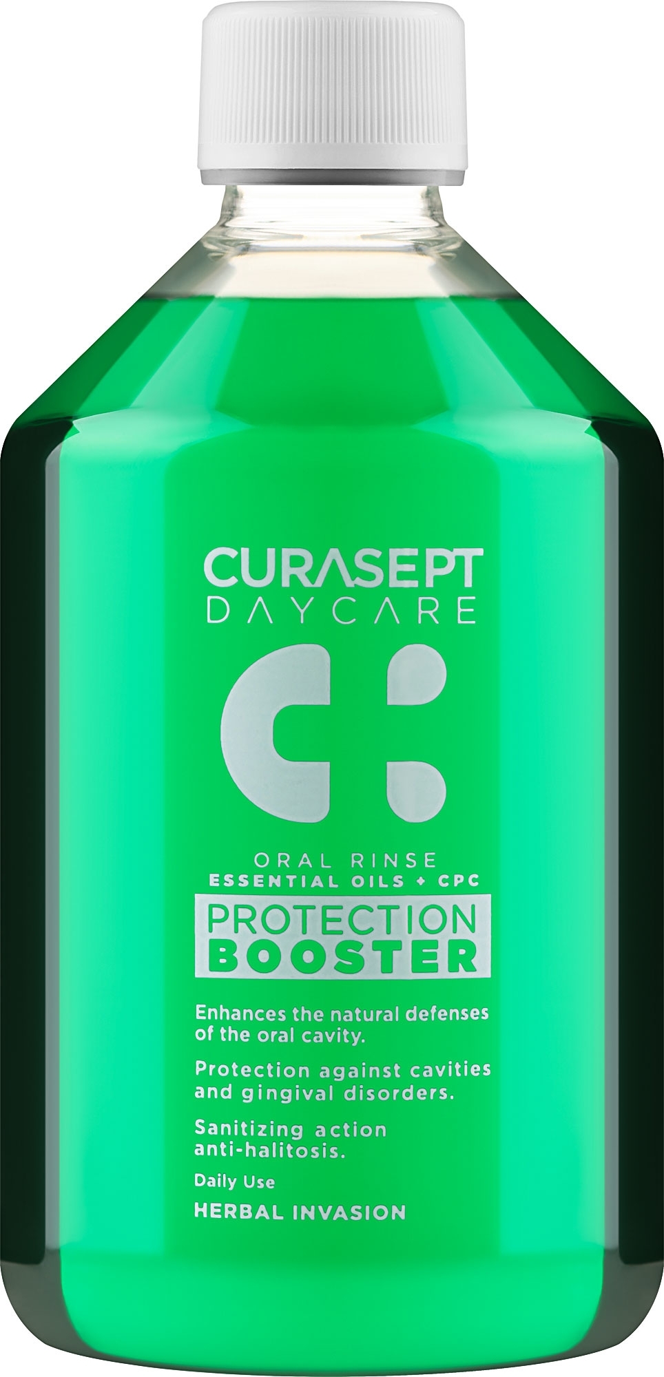 Płyn do płukania jamy ustnej - Curaprox Curasept DayCare Protection Booster Herbal Invasion — Zdjęcie 500 ml