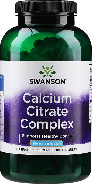 Suplement diety Calcium Citrate Complex, 250 mg - Swanson Calcium Citrate Complex — Zdjęcie N1